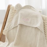 Organic Baby Hooded Towel - Milk Tea